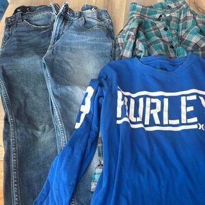 Hurley Royal Blue Kids Long Sleeve Tee